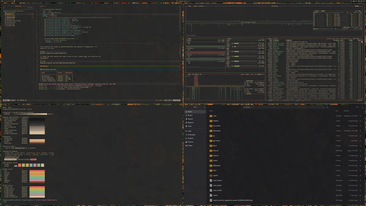 Gruvbox Material theme